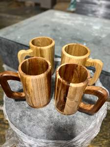 Tazas de Madera Hechas a Mano de Primera Calidad, Talladas en Madera Maciza, Diseño Personalizable, Aptas para Alimentos, Ecológicas, para Uso en el Hogar y Camping - Product Image 2