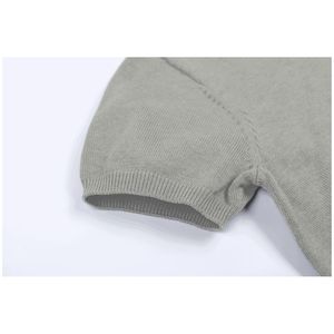 ODM เสื้อสวมหัวคอกลมแฟชั่นสำหรับผู้หญิง, เสื้อสวมหัวคอกลมแขนสั้นพอดีตัวปกติพร้อมโลโก้ด้านหน้า - Product Image 5