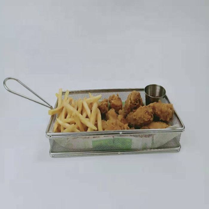 Cestas Cuadradas de Acero Inoxidable para Freír/Pan/Dulces, Ecológicas, para Servir en Restaurantes, con Logotipo Personalizado - Product Image 4