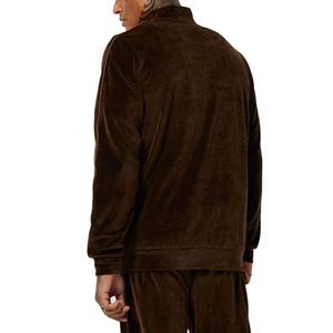 Ensemble de survêtement à capuche en velours 100 % coton personnalisé pour homme, sweat-shirt à fermeture éclair intégrale, pantalon élastique, tenue décontractée légère pour l'hiver, imprimé - Product Image 5