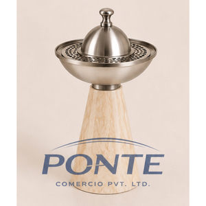 Quemador de incienso de mármol estilo árabe, Mabkhara de metal, soporte de incienso de piedra natural premium para decoración del hogar y uso religioso en Ramadán - Product Image 3