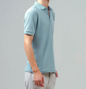 Chemises décontractées à manches courtes pour hommes en tissu gaufré uni polyester/coton, séchage rapide, qualité supérieure, vêtements d'été, Pakistan - Product Image 3