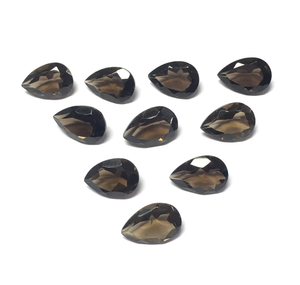 Quartz fumé de qualité AAA, forme poire, 12x10 mm, facetté, pierre précieuse en vrac pour la création de bijoux - Product Image 1