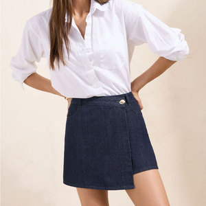 Jupes en jean pour femmes, prix de gros direct usine, denim extensible en coton, tenue décontractée, mode streetwear estivale, jupe personnalisée - Product Image 1