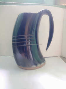 Bière en corne de boeuf de buffle Viking Vintage Horn Mug à collectionner pour la maison et l'hôtel du fournisseur indien - Product Image 5