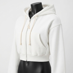 Hoodies courts pour femmes de haute qualité, faits sur mesure, en coton 100 %, légers - Product Image 6