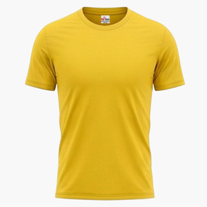 High Quality 180g Heavyweight Polyester Short Sleeve Neck T-Shirt for Men Breathable Printed Casual Shirts <b>Heat</b>-Transfer - Product Image 1