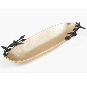 Bandeja de Servicio de Metal Blanco con Diseño de Club Negro en Aluminio, Base Plateada, Decorativa de Lujo para Cartas de Juego, Frutos Secos y Decoración del Hogar - Product Image 3