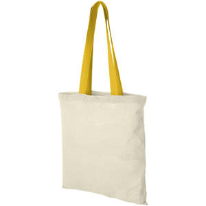 Sac fourre-tout en coton 100 GSM avec poignées colorées, léger, vierge, personnalisable, écologique, vente en gros, promotionnel, cadeau, shopping - Product Image 2