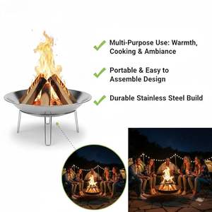 Brasero de Metal Moderno Ecológico de Primera Calidad con Gas Natural para Asados al Aire Libre, Patio, Jardín y Camping Familiar Portátil - Product Image 6