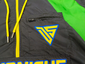 Custom Men's Satin Windbreaker Jacket and Shorts <b>Set</b> Embroidery Print Zip Jogger Tracksuit Quick Dry Summer - Product Image 4