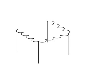 Estaca de Soporte para Plantas de Jardín de Hierro Metálico - Product Image 1
