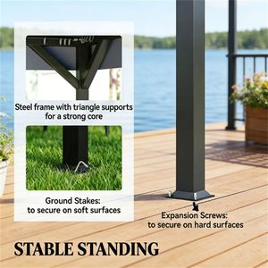 Pergola Gazebo Blu da Esterno con Tetto Morbido e Tende Parasole, Riparo Antipioggia con Tende - Product Image 2