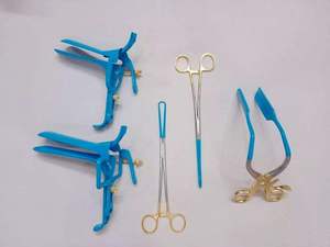 Kit d'instruments chirurgicaux gynécologiques LLETZ réutilisables de haute qualité, en acier inoxydable bleu, ensemble OB/GYN - Product Image 3