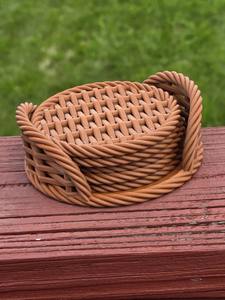 Juego de posavasos de ratán de alta calidad con elegante soporte, perfecto para bebidas y aperitivos, venta al por mayor desde India - Product Image 2