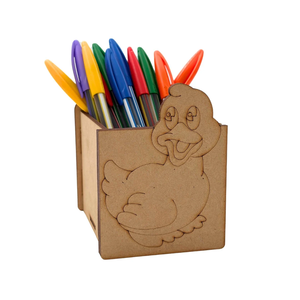 MDF Pen Holder Cup <b>Creative</b> Stationery Holder Factory Custom logo Personalized Latest Design MDF Pen Holder - Product Image 6