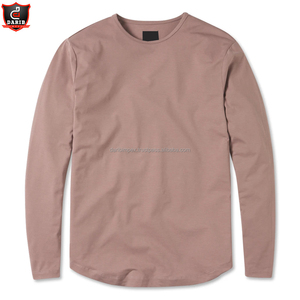 Nouveau T-shirt ajusté décontracté de gym à manches longues pour hommes de grande taille en polyester/coton Vente en gros sur mesure - Product Image 4