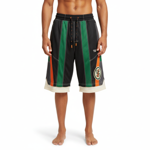 Short de basket-ball en mesh pour homme, double couche, avec logo personnalisé, impression par sublimation, 2026 - Product Image 1