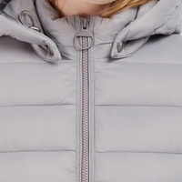 Veste d'hiver matelassée pour femme, sur mesure, de haute qualité, respirante, en coton et polyester, avec capuche zippée, grande taille