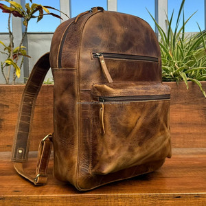 Vente chaude grande capacité Portable loisirs sac à dos pour ordinateur portable en cuir pleine fleur Durable en cuir véritable 15.6 pouces sac à dos pour ordinateur portable - Product Image 2