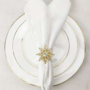 Ensemble d'anneaux de serviette réutilisables élégants, accessoires de table élégants pour les événements, les hôtels et les maisons - Product Image 2