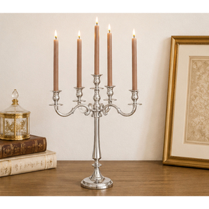 Candelabro de Aluminio de 5 Brazos al por Mayor, Portavelas de Metal para Centro de Mesa de Boda, Soporte Decorativo de Lujo para Eventos - Product Image 4