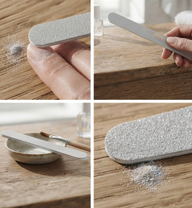 Lima de uñas portátil de doble cara para el cuidado de las uñas, lima de uñas para uñas gruesas de los pies, de acero inoxidable - Product Image 2