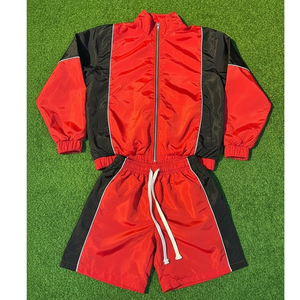 Survêtement réfléchissant imperméable pour homme, veste coupe-vent et pantalon, streetwear, vêtements techniques, OEM - Product Image 3