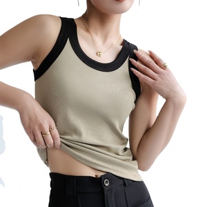 Women's Racerback Tank <b>Top</b> Basic Ribbed Knit <b>Cami</b> Casual Sleeveless Slim Fit Summer Polyester <b>Tops</b> - Product Image 1