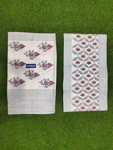 Traditional Floral Decorative <b>Table</b> <b>Runner</b> + Mat Set | 7 Pcs 100% Canvas Cotton Handblock Fabric for Home and <b>Dining</b> Use - Product Image 3