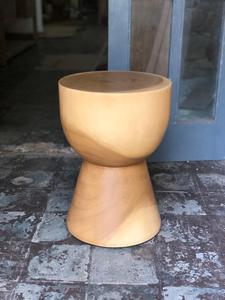 Dried Solid Suar Wood <b>Stool</b> Natural Grain Hand Carved Accent Side <b>Table</b> Modern Rustic Monkey Pod Wood End <b>Table</b> for Living Room - Product Image 6