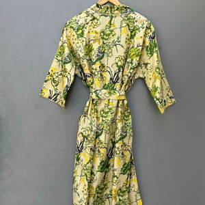 ชุดคลุมกิโมโนผ้าฝ้ายลายดอกโบโฮ สไตล์คาฟตัน สำหรับงานเทศกาล หรือใส่สบายๆ ในชีวิตประจำวัน - Product Image 1