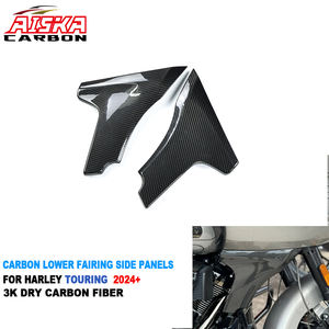Pièces de <span class=keywords><strong>moto</strong></span> en fibre de carbone sèche AISKA, panneaux latéraux inférieurs en fibre de carbone 24+ pour <span class=keywords><strong>Harley</strong></span> Touring 2024+ - Product Image 1