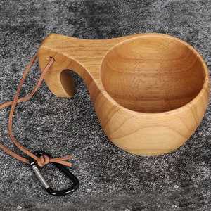 Wooden Irregular Shape Classic Design <b>Cup</b> with Handle Leak-Proof Eco-Friendly Durable Tea <b>Cup</b> 150mL/<b>100mL</b> - Product Image 5