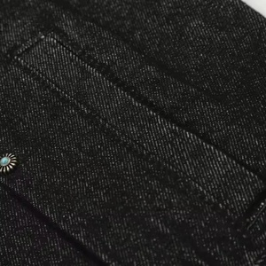Mens Vintage Black Denim <b>Jacket</b> <b>Gothic</b> Punk Streetwear Jean <b>Jacket</b> Metal Buckle Distressed Cropped <b>Jacket</b> Custom - Product Image 5