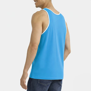 Débardeur en coton pour homme de haute qualité OEM, idéal pour la gym et le fitness, disponible en grandes tailles et personnalisable avec logo. - Product Image 2