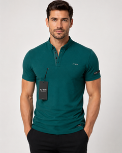 T-shirt à manches courtes pour homme F2 WIN SPORTS, motif uni, tricoté, respirant, séchage rapide, avec poche, décontracté, rose, polyester/coton, personnalisé - Product Image 1