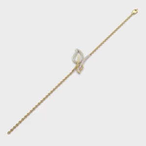 Elegant Design leaf Shape Diamond <b>Bracelet</b> For Women Moissanite Diamond <b>Bracelet</b> At Reasonable Price - Product Image 3