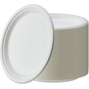 Platos de bagazo de caña de azúcar 100% natural, compostables, desechables, para uso en hoteles, restaurantes y fiestas, para exportación. - Product Image 1