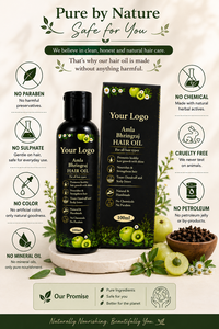 Aceite Capilar de Amla, Aceite Capilar de Bhringraj, Aceite Capilar Ayurvédico, Aceite Capilar Herbal, Aceite para el Crecimiento del Cabello, Aceite Anticaspa, Aceite para Fortalecer el Cabello - Product Image 3