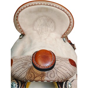 Silla de montar western de cuero premium para carreras de barriles, para adultos, disponible en todos los tamaños. - Product Image 4