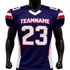 Camiseta de Fútbol Americano Personalizada de Manga Corta para Equipos y Ligas, de Secado Rápido, Transpirable, 100% Poliéster, Sublimada - Product Image 1