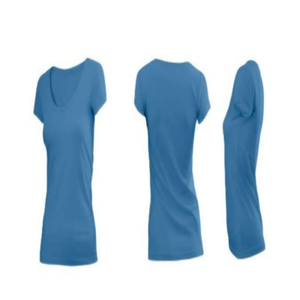 100% Organic Cotton Knitted O-Neck Short Sleeve Casual Women's T-Shirts Solid Pattern Green Washed Eco-Friendly Anti-Wrinkle - Product Image 6