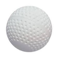 Ballon de hockey sur gazon blanc perforé avec surface à fossettes