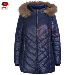 Chaqueta Larga Acolchada para Mujer, Abrigo Cálido con Relleno de Poliéster, Resistente al Agua, Ropa de Invierno - Product Image 1