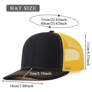 Gorras de Béisbol de Malla Transpirable para Adultos, Color Negro Sólido, con Logotipo Personalizado, para Deportes al Aire Libre, OEM ODM, Novedad 2026 - Product Image 3