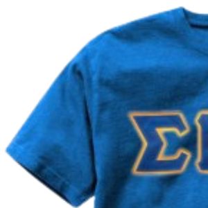 เสื้อยืดสีดำพิมพ์ลายตัวอักษรกรีก Sigma Gamma Rho สีฟ้า เสื้อยืดลำลองสำหรับผู้หญิง เสื้อยืดลายกราฟิกแขนสั้นแบบสั่งทำพิเศษ - Product Image 3