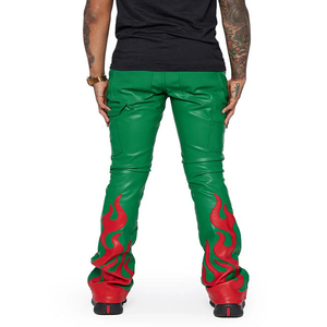 Pantalones de Cuero Vacuno para Hombre, Ligeros, Transpirables, de Secado Rápido, Tejido Suave, Diseño de Cintura Alta de Primera Calidad - Product Image 2