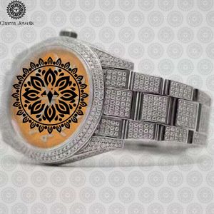 Charm Jewells Montre de luxe en acier inoxydable, boîtier carré de 40 mm, cadran analogique, bracelet en acier inoxydable, mouvement mécanique pour homme, date automatique - Product Image 1
