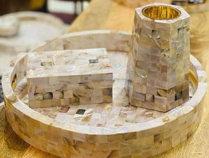 Bandeja con incrustaciones de hueso Quemador de incienso con incrustaciones de hueso Juego de caja acrílica para decoración del hogar a bajo precio de LUXURY CRAFTS - Product Image 5